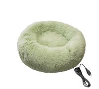 Heated Cat Bed - Plush + PP Cotton + Oxford 40cm | Heated Cat Bed For Indoor Cats | USB Electric Heating Pad Washable Supplies For Small Dogs Puppy Kitten Animal Sleeping Calming Winter Holiday Christ
