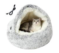 Heated Cat Bed - Warm Soft Kitten Cave | Warming Cat Nest for Pet Owners Indoor Home Bedroom Recovery Phase Night Sleeping Day Nap Rescue Shelter