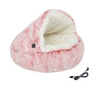 Heated Cat Bed | Winter House for Kitten, Cave Bed for Winter Cats | for Pet Owners Cold Weather Sleep Nap Daytime Rescue Shelter