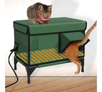 Heated Cat Shelter - Insulated, Foldable, Weatherproof Pet House for Winter Warmth and Protection