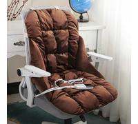 Heated Chair Cushion, Warm Seat Cushion with 9 Adjustable Temperatures and 4 Timing, Heated Armchair Cushion for Winter Home Office(Brown)
