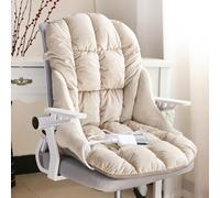 Heated Chair Cushion, Warm Seat Cushion with 9 Adjustable Temperatures and 4 Timing, Heated Armchair Cushion for Winter Home Office(White)