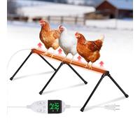 Heated Chicken Perch for Coop Thermo Heated Roosting Bar for Chickens Adjustable Temperature Heated Perch for Chicken Prevents Frozen Toes, Overheat Protection Chick Warm Coop Accessories