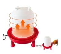 Heated Chicken Waterer, Thermostatically Controlled Heated 6L Outdoor Hanging Heated Poultry Waterer, Chicken Water Heater for Winter Chickens Duck Goose Turkey Coop(1pc)