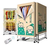 Heated Clothes Airer, 1500W Electric Clothes Airer Dryer Indoor, Double Tier Large Capacity 20kg Dryer, 240 Min Timing, Overheating Protection, for Indoor Outdoor Patio