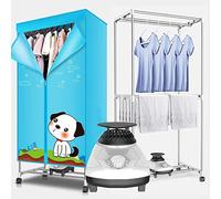 Heated Clothes Airer Drying Rack 1000W 2-Tier Electric Portable Clothes Airer Dryer with 180mins Timer, Energy Saving, Stainless Steel for Home Apartment The New