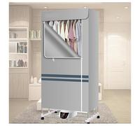 Heated Clothes Airer With Cover Included, Intelligent Constant Temperature Multi-Speed Electric Heated Clothes Airer, Power Saving Large Space Electric Air Dryer Winter,Grey