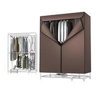 Heated Clothes Dryer 850W Electric Clothes Dryer Large Capacity 30kg Stainless Steel Heated Clothes Airer for Apartment Home Energy Saving Digital Automatic Timer (Color : Brown, Size : Standard)