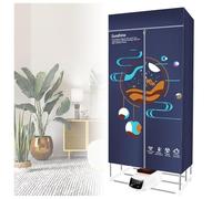 Heated Clothes Dryer, Overheating Protection Fast Drying Electric Drying Rack, Touch Screen Large Space Heated Airer Cover Only Rainy Weather,B