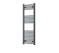Heated Curved Anthracite Towel Rail - For Luxurious Bathrooms - Efficient Towel Warmer & Storage Rack - Bathroom Radiator Towel Rail with Stylish Towel Holder - Easy Installation - H1200mm x W400mm
