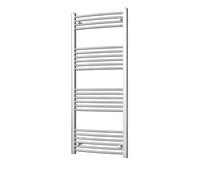 Heated Curved Chrome Towel Rail - For Luxurious Bathrooms - Efficient Towel Warmer & Storage Rack - Bathroom Radiator Towel Rail with Stylish Towel Holder - Easy Installation - H1400mm x W600mm