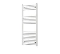 Heated Curved White Towel Rail - For Luxurious Bathrooms - Efficient Towel Warmer & Storage Rack - Bathroom Radiator Towel Rail with Stylish Towel Holder - Easy Installation - H1200mm x W500mm