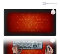 Heated Desk Mat, 80 x 33 cm, Heated Mouse Mat with 3 Heat Settings Function, Heating Mouse Mat, Waterproof Heating Mat, Desk, Heated Desk Mat for PC, Laptop, Home, Office