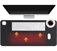 Heated Desk Pad Mouse Pad - Warm Desk Pad,Electric Heating Pad with 3 Heating Levels & 4 Hours Auto Shut-Off,31.5 x 13 inchExtended Edition Gaming Mouse Pad (Black)