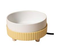 Heated Dog Bowl 350ML Heated Water Bowl for Dogs Heated Pet Bowl Provide Drinkable Water in Winter Thermal Bowl for Dog Cat Rabbit Chicken Duck Squirrel Yellow Base Heated Water Bowl Heated Cat
