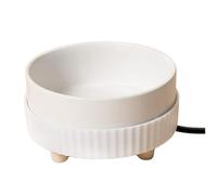 Heated Dog Bowl 350ML Heated Water Bowl for Dogs Heated Pet Bowl Provide Drinkable Water in Winter Thermal Bowl for Dog Cat Rabbit Chicken Duck Squirrel White Base Heated Water Bowl Heated Cat Bowl
