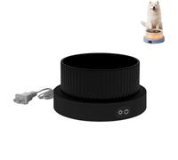 Heated Dog Bowl, Heated Water Bowl for Dogs, Heated Pet Bowl Provide Drinkable Water in Winter, Thermal Bowl for Dog Cat Rabbit Chicken Duck Squirrel Heated Water Bowl Heated Cat (Black)
