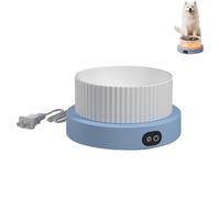 Heated Dog Bowl, Heated Water Bowl for Dogs, Heated Pet Bowl Provide Drinkable Water in Winter, Thermal Bowl for Dog Cat Rabbit Chicken Duck Squirrel Heated Water Bowl Heated Cat (Blue)