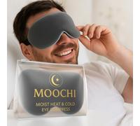 Heated Eye Compress for Dry Eyes - Reusable Microwaveable Moist Heat & Cold Compress with Hydrogel Beads - Soft Comfortable Warm Therapy for Puffy Eyes, Styes, Migraines - Sleep Mask with Pouch