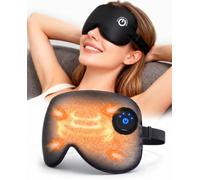 Heated Eye Mask - Cordless Eye Mask for Dry Eye Relief with 3 Adjustable Heat Settings,20-Min Auto-Off,USB-C Rechargeable & Washable Cover for Travel & Sleep Therapy