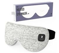 Heated Eye Mask, Cordless Heat Eye Compress for Dry Eye Stye Relax, Blackout Electric Warm Eye Mask for Airplane Sleeping for Travel, Birthday Idea for Woman/Man (Grey)