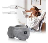 Heated Eye Mask Cordless, Rechargeable Warm Eye Compress with 3 Heat Levels & Timer for Dry Eyes Blepharitis Stye Treatment Eye Relief Improve Sleep Detachable Eye Heating Pad for Sleeping Travel