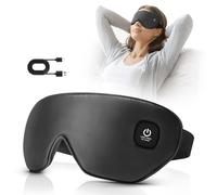 Heated Eye Mask Cordless, Warm Eye Compress for Dry Eyes Stye Blepharitis Chalazion MGD Eye Treatment, Heat Therapy to Unclog Gland, Soothe Tired and Sore Eyes (Black)