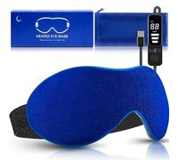 Heated Eye Mask, Dry Eye Mask Heat Eye Compress with Flaxseed, Warm Eye Compress Heating Pad with Temperature Timer Control for Sleep, Blepharitis, Dark Circles, MGD, Puffy Eyes