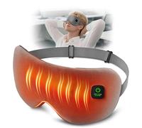 Heated Eye Mask for Dry Eyes & Eye Strain | 3-Level Smart Temperature Control with 15-Min Timer | USB Rechargeable & Washable Silk Cover | Warm Compress for Dark Circles, Travel, Men & Women