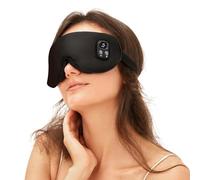 Heated Eye Mask for Dry Eyes Relief & Migraine, Cordless Rechargeable Wireless Sleep Mask with 4 Heat Settings & Auto Shut-Off, Silk-Feel Luxury Mask for Men Women, Spa Therapy Gifts