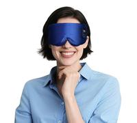 Heated Eye Mask for Dry Eyes, Silk Sleep Mask with 4 Heat & Timer Settings, Cordless USB Rechargeable Eye Warmer for Women Men, Light Blocking for Migraine, Travel, Gift