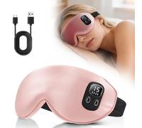 Heated Eye Mask, Light Blocking Warming Eye Mask for Dry Eyes, Pink