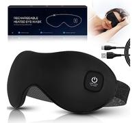 Heated Eye Mask, Mutilplx Cordless Heated Eye Masks for Dry Eyes, Washable Warm Eye Compress Eye Heating Pad for Eye Relief Stye Treatment Improved Sleep Travel (Black)