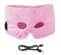 Heated Eye Mask, Plush Fabric, 3 Temperature Settings, for Fatigue Relief, with Size Data Included