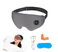 Heated Eye Mask - Rechargeable Fabric Eye Mask with Hot & Cold Compress, Adjustable Temperature & Timer, Washable Cover Sleep Eye Masks, Eye Massager with Heat for Home, Office & Travel