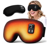 Heated Eye Mask: [Upgrade] Cordless Warm Eye Compress - Rechargeable Moist-Warming Mask Mask with Adjustable Heat & Timer - Electric Heating Eye Mask for Sleep, Travel, Office, Gift Thermal Pillows