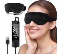 Heated Eye Mask,Washable USB Electric Eye Heating Pad with Temperature & Timer Control, Warm Eye Compress for Dry Eyes, Blephartitis, Sinus, MGD, Stye, Migraine, Chalazion