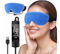 Heated Eye Mask,Washable USB Electric Eye Heating Pad with Temperature & Timer Control, Warm Eye Compress for Dry Eyes, Blephartitis, Sinus, MGD, Stye, Migraine, Chalazion