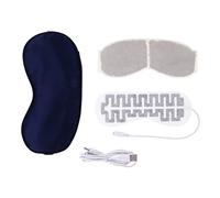 Heated Eye Mask with USB Thermostatic Control Dark Blue Eye Pad for Relaxation and Comfort for Sleep Travel and Self Care