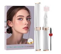 Heated Eyelash Curler, 2-in-1 Clip-Type Eyelash Curler, Heated Eyelash Curler, Electric Eyelash Curler, Rechargeable for 24H Long-Lasting Natural Eyelashes, 3 Heating Modes, 8S Fast Heating, White