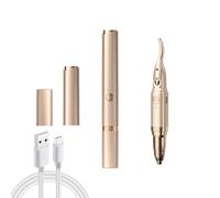 Heated Eyelash Curler - 2 in 1 Electric Eyelash Curler with Eyebrow Trimmer - 2 Temperature Settings Eye Lash Curler with USB Rechargeable - Natural Curling 24 Hours Long Lasting for Women Gifts