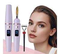Heated Eyelash Curler, Electric Eyelash Curlers Type C Rechargeable, Heated Lash Curler for Women Natural Eye Lash Curler Makeup Tool with Eyelash Comb, 24 Hours Long Lasting-Dark Purple A