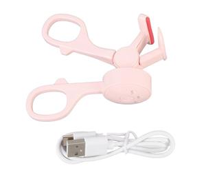 Heated Eyelash Curler, Electric Lash Curler with Fast Heat Up, 3 Temperature Settings, USB Rechargeable, Anti Burn Design for Safe Use at Home or Travel