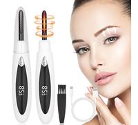 Heated Eyelash Curler, Electric Rechargeable Eyelash Curler, Mini Portable Heated Lash Curler, Intelligent Power Off Eyelash Curler with LED Display, Anti-Scald Lash Curling Tool for Women (White)