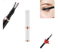 Heated Eyelash Curler Eyelash Curler, with Eyelash brush Lash Lift Magic Mascara, Electric Heated Eyelash Curler USB Rechargeable Eyelashes Curler, Electric Eyelash Tool (Color : White)