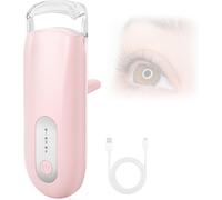 Heated Eyelash Curler, Fast Heating Anti-Scalding Electric Eyelash Curler with 2 Temps, Long-Lasting All-Day Curl, USB-C Rechargeable Portable with 5-Min Auto Shut Off for Safety - Pink