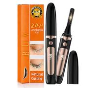 Heated Eyelash Curler for Women- Fast 5s Heat-Up, USB Rechargeable Electric Eyelash Curler, LED Display, Anti-Burn, 24H Long-Lasting Curl, Black