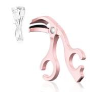 Heated Eyelash Curler, Lash Curler without Side Frame, Classic Clamp Sti, 2-in-1 Portable Eyelash Curler, No Pulling, Durable & Non-Slip Finger Grips for All Eyelash Shapes, Pink