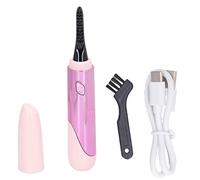 Heated Eyelash Curler Long Lasting Mini 4 Temperature Setting Rechargeable Lash Curler for Beauty Salon (Pinkish)