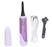 Heated Eyelash Curler Long Lasting Mini 4 Temperature Setting Rechargeable Lash Curler for Beauty Salon (Purple)
